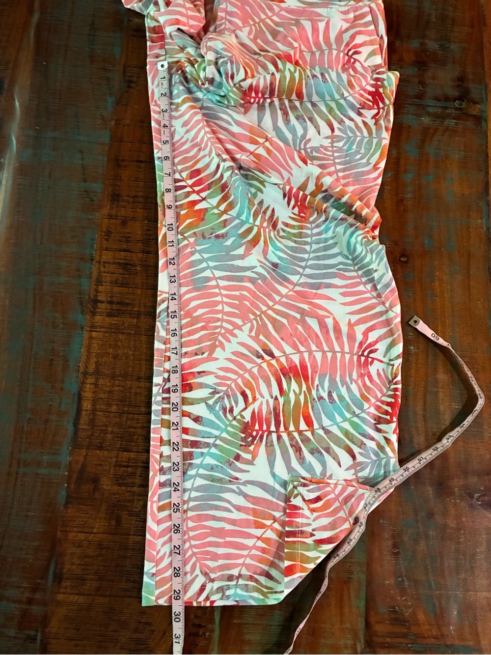 d&co. Beach XL Tropical Palm Print Wide Leg Resort Pants - Picture 8 of 8